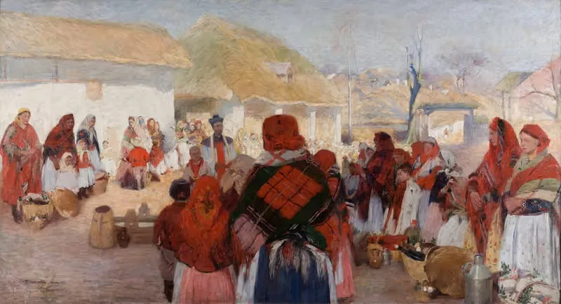 Благословение пасхальной еды by Влодзимеж Тетмайер, 1897 — digital art print download