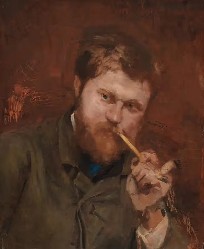 Man Smoking a Pipe by Alexandre Falguière — digital art print download
