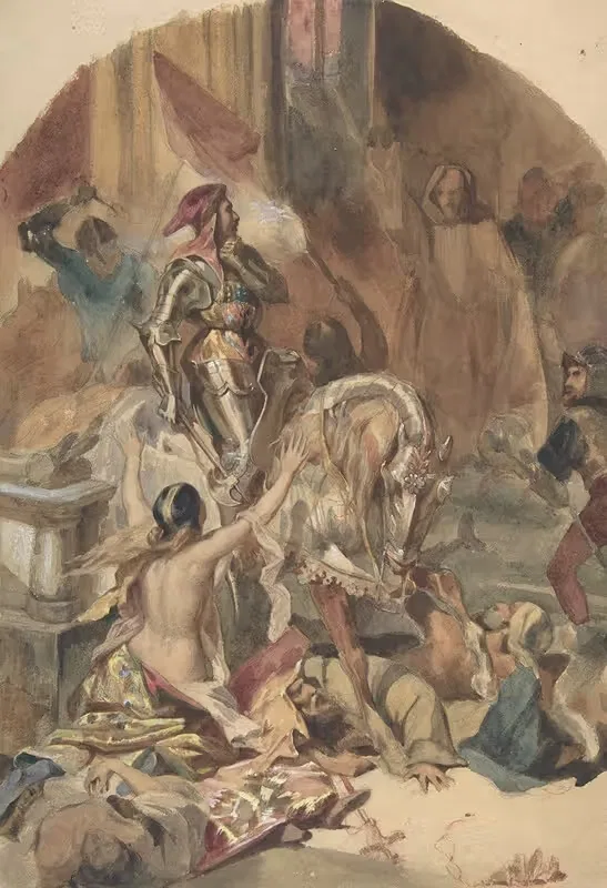 Резня в Нелье (1472) by Эдуар-Александр Одиер, 1472 — digital art print download