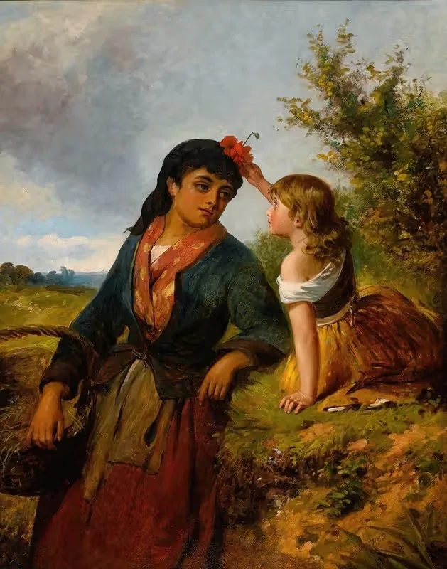 The Flower Girl — Edward Charles Barnes