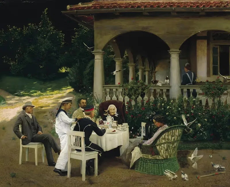 Садовая вечеринка by Эрих Рифтшталь, 1902 — digital art print download