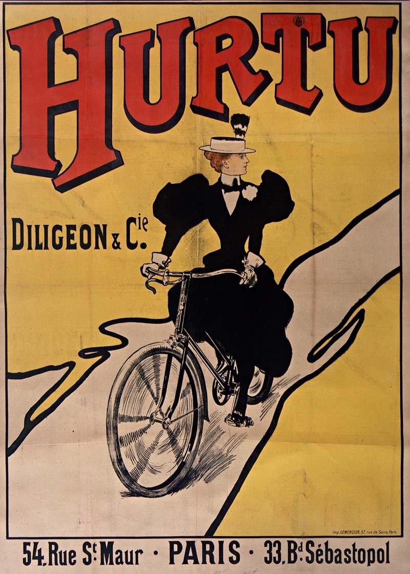 Hurtu Diligeon & Cie by Аноним, 1895 — digital art print download