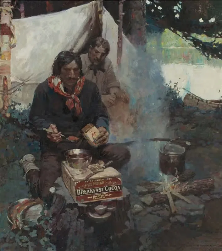 Завтрак Кока – Уолтер Бакер и Ко. by Фрэнк Эрл Шуновер, 1905 — digital art print download