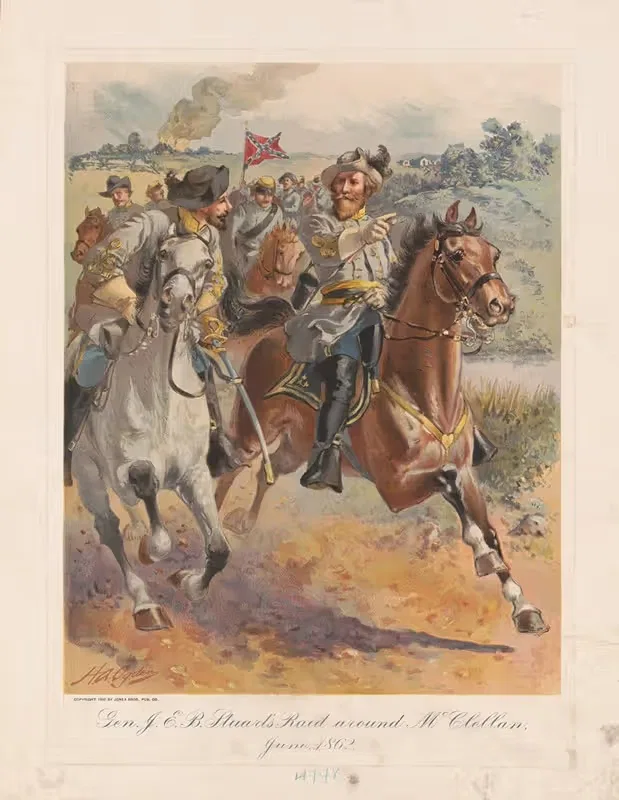Набег генерала Дж.Е.Б. Стюарта вокруг Макклеллана, июнь 1862 by Генри Александр Огден, 1900 — digital art print download