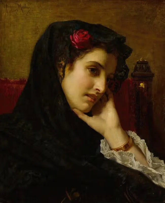 Испанская красавица by Юг Мерль, 1875 — digital art print download