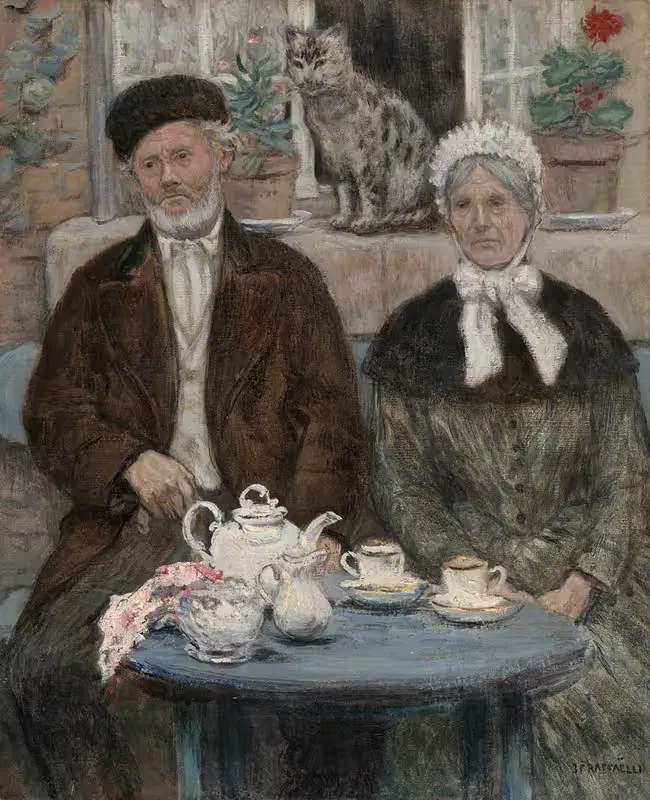 Послеобеденный чай by Жан Франсуа Раффаэлли, c. 1880 — digital art print download