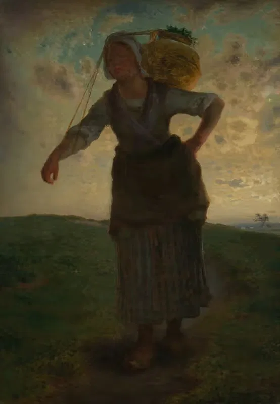 A Norman Milkmaid at Gréville — Jean-François Millet