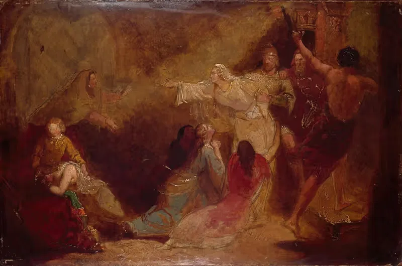 Elgiva seized by order of Archbishop Odo — Sir John Everett Millais