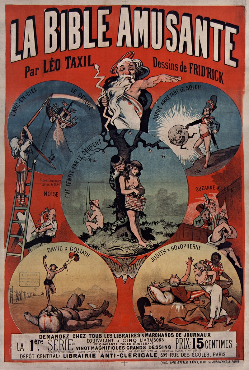 La Bible amusante by Имп. Эмиль Леви, 1882 — digital art print download