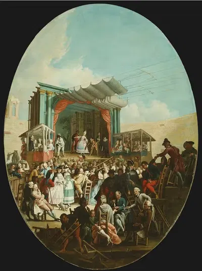 Итальянская комедия в Вероне by Марко Маркола, 1772 — digital art print download