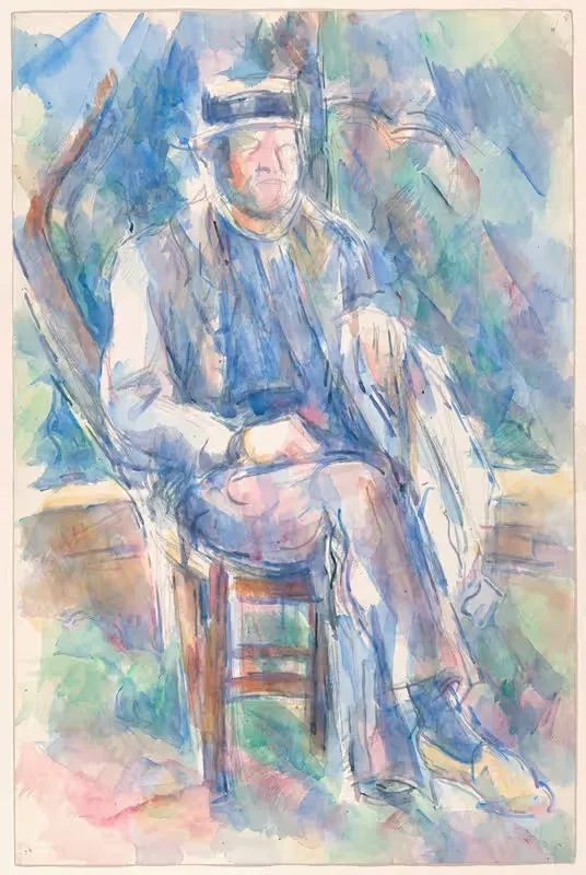 Man Wearing a Straw Hat by Paul Cézanne — digital art print download