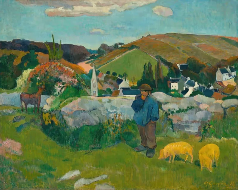 The Swineherd by Paul Gauguin, 1888 — digital art print download