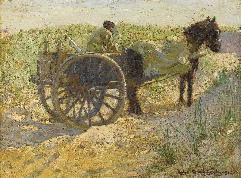 Лошадь с повозкой by Роберт Дэвид Голи, 1902 — digital art print download
