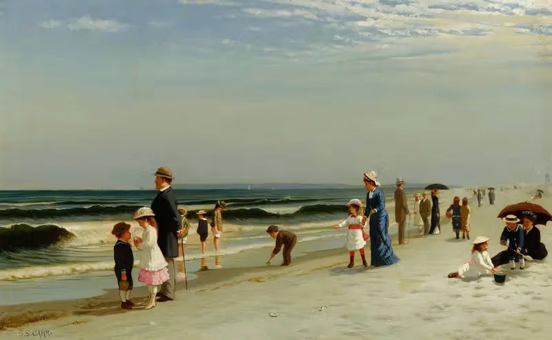 On the Beach at Coney Island — Samuel S. Carr
