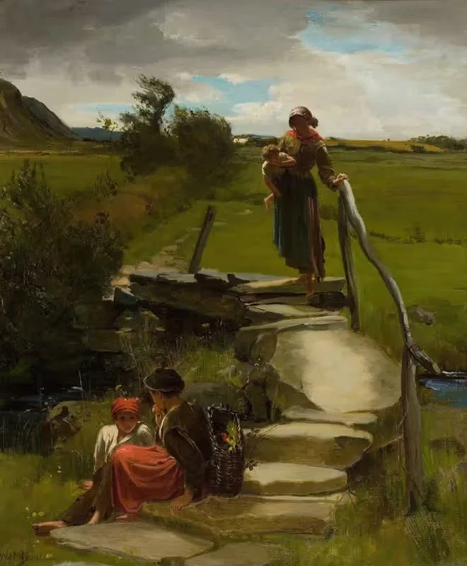 Gathering Wildflowers by William Holyoake — digital art print download