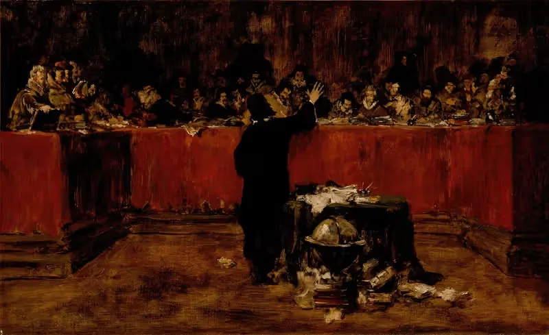 Христофор Колумб перед испанским советом by Уильям Мерритт Чейз — digital art print download