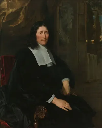 Portrait of Pieter de la Court by Abraham Lambertsz. van den Tempel, 1667 — digital art print download