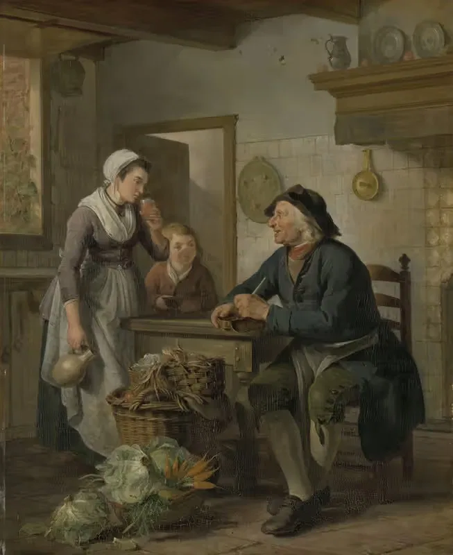 Morning Visit by Adriaan de Lelie, 1796 — digital art print download