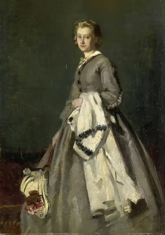 Молодая женщина by Огюст Аллебе, 1863 — digital art print download