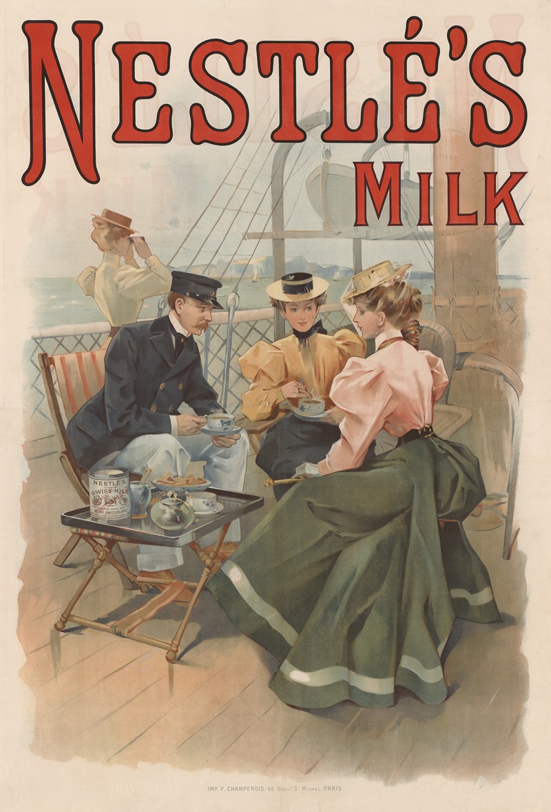 Nestlé 's Milk by Имп. Ф. Шампеноа, 1899 — digital art print download