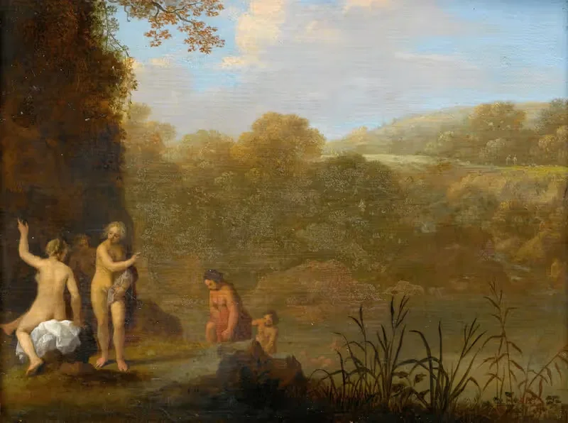 Bathing Girls by Cornelis Van Poelenburch — digital art print download