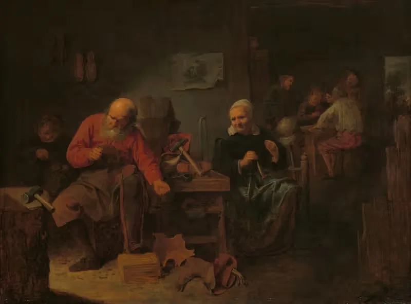 Interior of a Cobbler’s Shop — David Ryckaert III