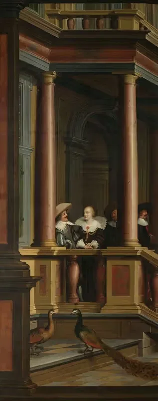 A Seven-Part Decorative Sequence; An Outdoor Stairway — Dirck Van Delen