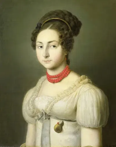 Portrait of Jacoba van Wessem, Wife of Lord Stumphius, Burgomaster of Beverwijk by Dirk van Oosterhoudt — digital art print…