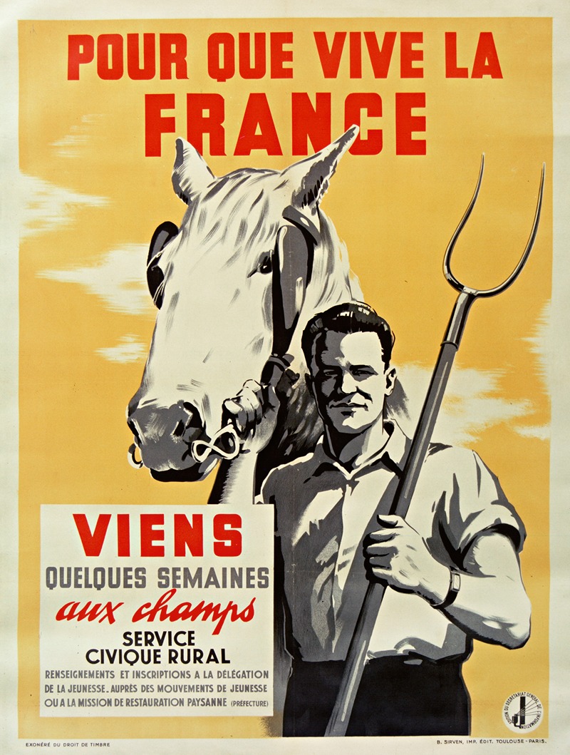 Pour que vive la France — Anonymous