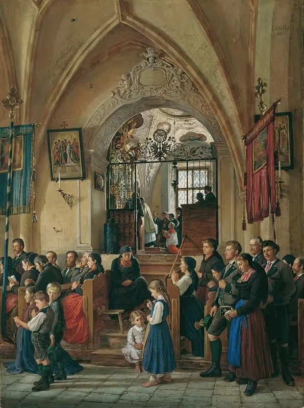 Inneres der Pfarrkirche von Aussee — Emanuel Stöckler