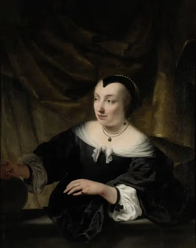 Портрет Элизабеты Делл by Фердинанд Бол, c. 1653 — digital art print download
