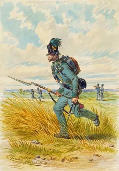 Солдат с штыком by Франц Гераш, 1859 — digital art print download