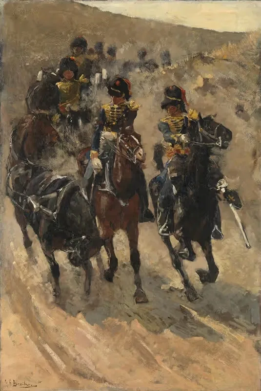 Жёлтые всадники by Джордж Хендрик Бреййтнер, 1885 - 1886 — digital art print download