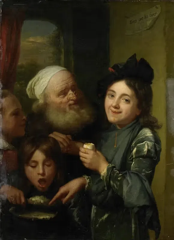 'Every one his fancy' by Godfried Schalcken, 1670 - 1675 — digital art print download