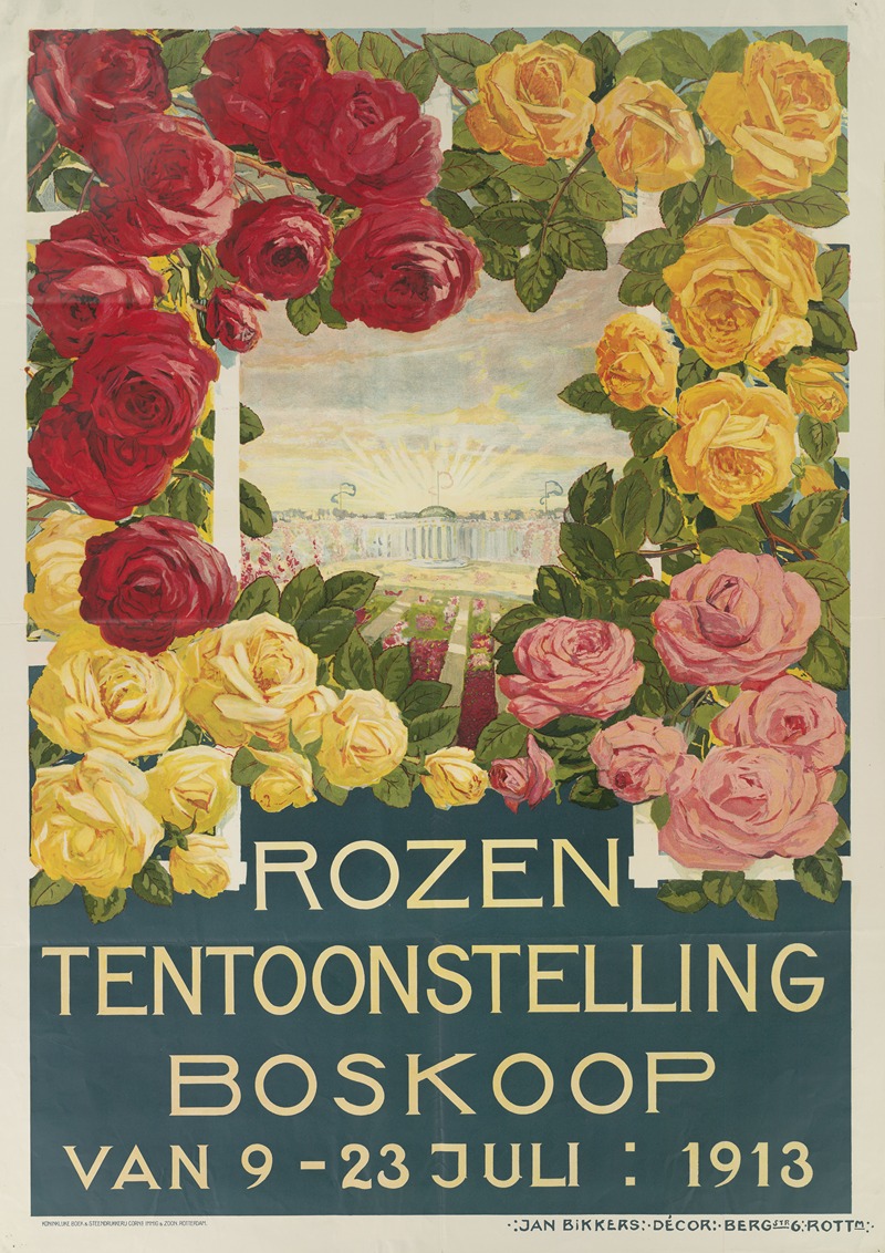 Rozententoonstelling te Boskoop by Аноним, 1913 — digital art print download