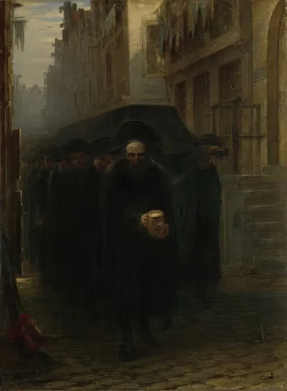 Еврейские похороны by Хейн Бургерс, 1860 - 1899 — digital art print download