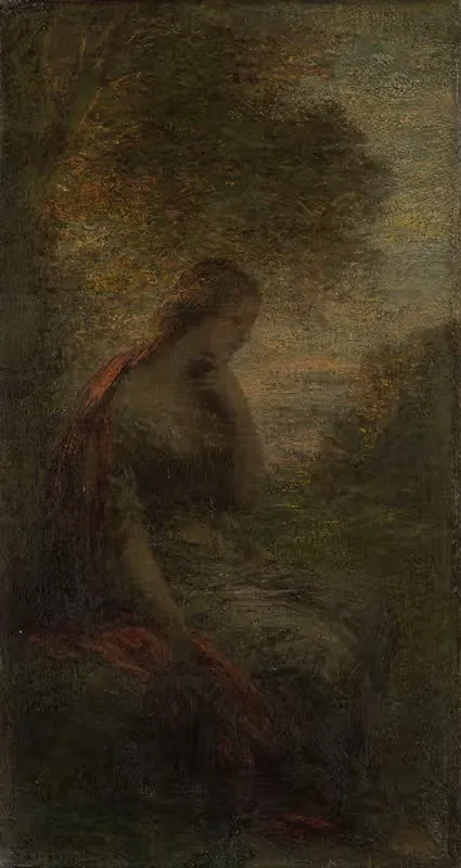 Young Woman under a Tree at Sunset, called 'Autumn' — Henri Fantin-Latour