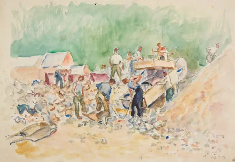 В карьере by Иван Иванец, 1943 — digital art print download