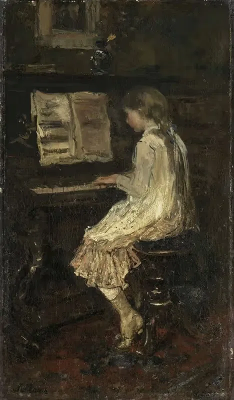 Girl at the Piano — Jacob Maris