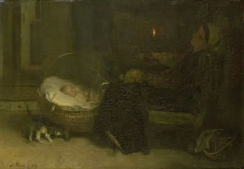 Усталость (Мать смотрела) by Якоб Марис, 1869 — digital art print download