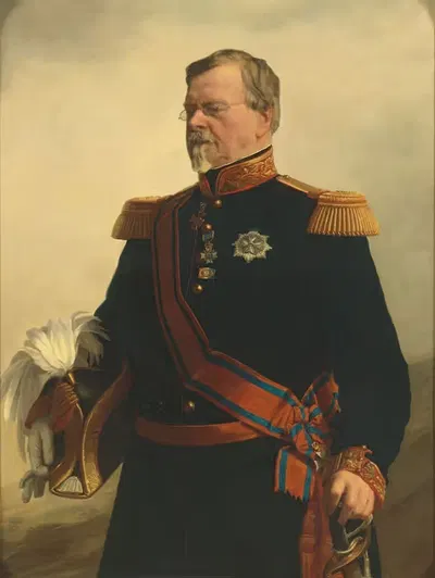 Бернхард (1792-1862), герцог Саксен-Веймарский. Генерал на службе Нидерландов by Якоб Споэль, 1792-1862 — digital art print…