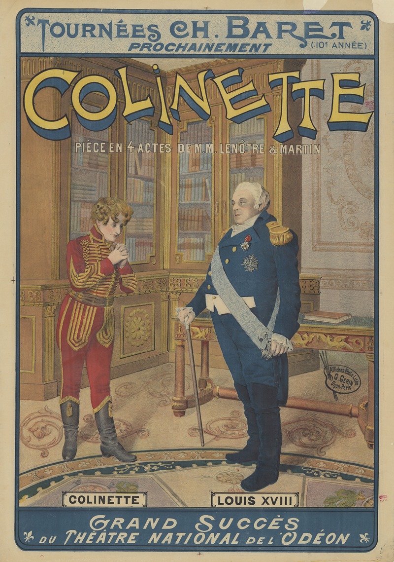 Tournées Ch. Baret… Colinette — Imp. G. Gérin