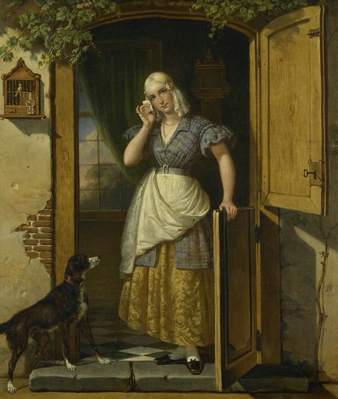 Записка о любви by Иоганнес Хендрик ван Вест, 1838 — digital art print download