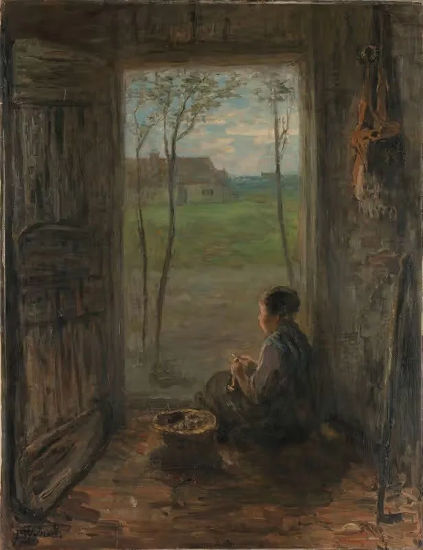 A Laren Scene by Jozef Israëls, 1905 — digital art print download