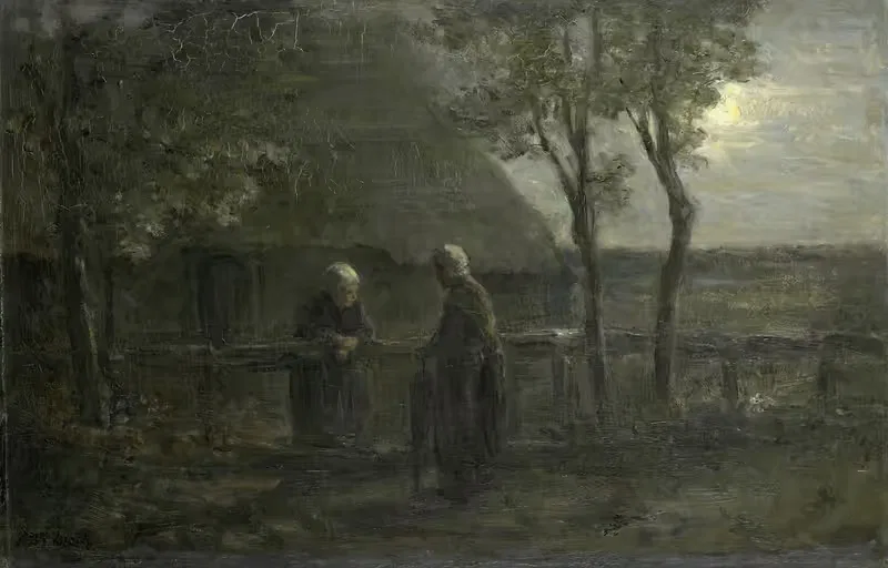'Соседские сплетни' by Йозеф Исраэльс, 1897 — digital art print download