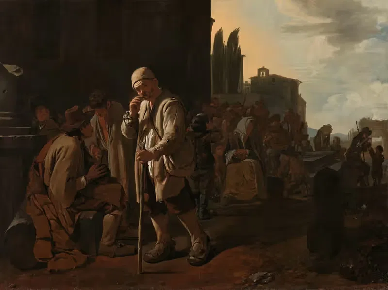 Feeding the Hungry by Michael Sweerts, 1646 - 1649 — digital art print download