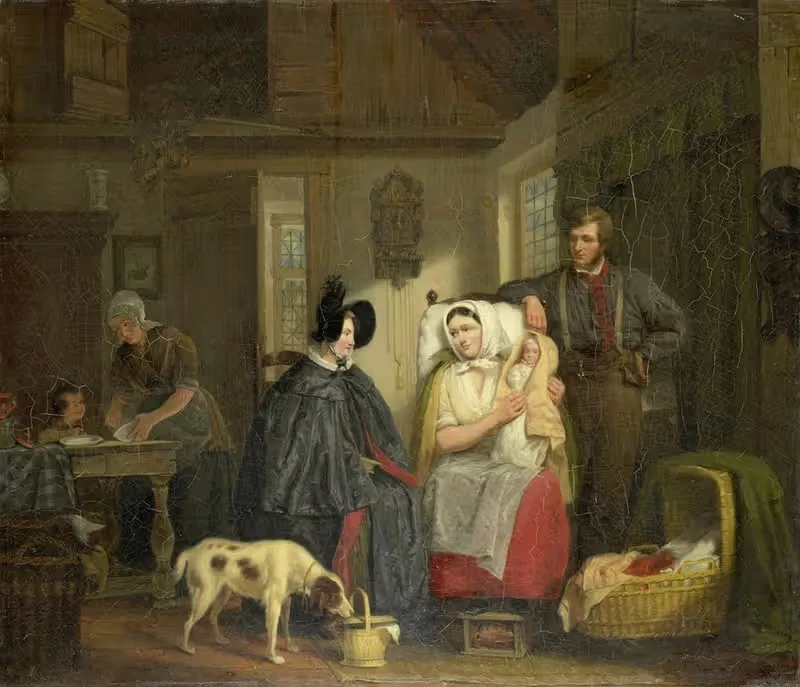 Визит к новой матери by Мориц Калиш, 1835 — digital art print download