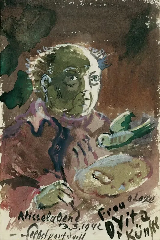 Автопортрет by Оскар Ласке, 1942 — digital art print download