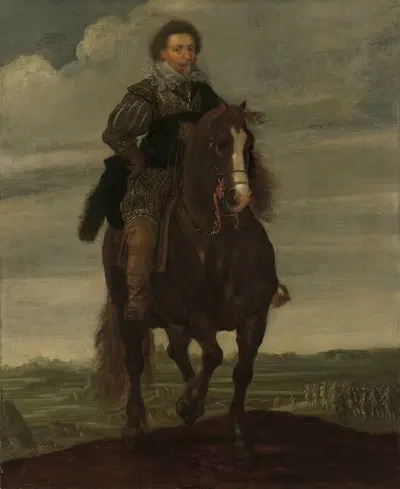 Prince Frederik Hendrik on Horseback by Pauwels van Hillegaert — digital art print download