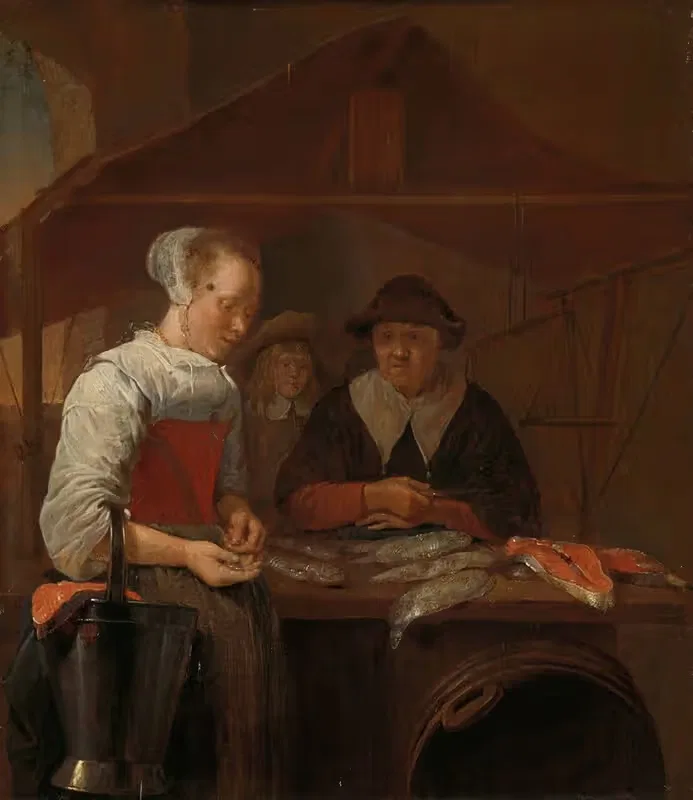 Рыбачка by Квирийн Ван Бреекеленкам, 1650 - 1670 — digital art print download